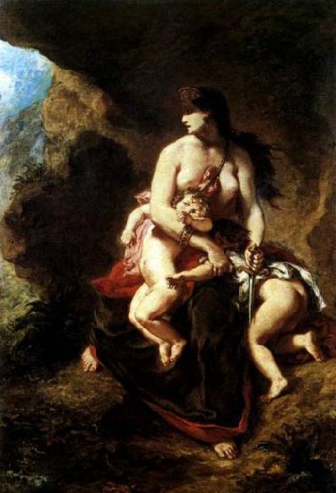 Delacroix Auguste Medea about to Kill her Children oil painting picture